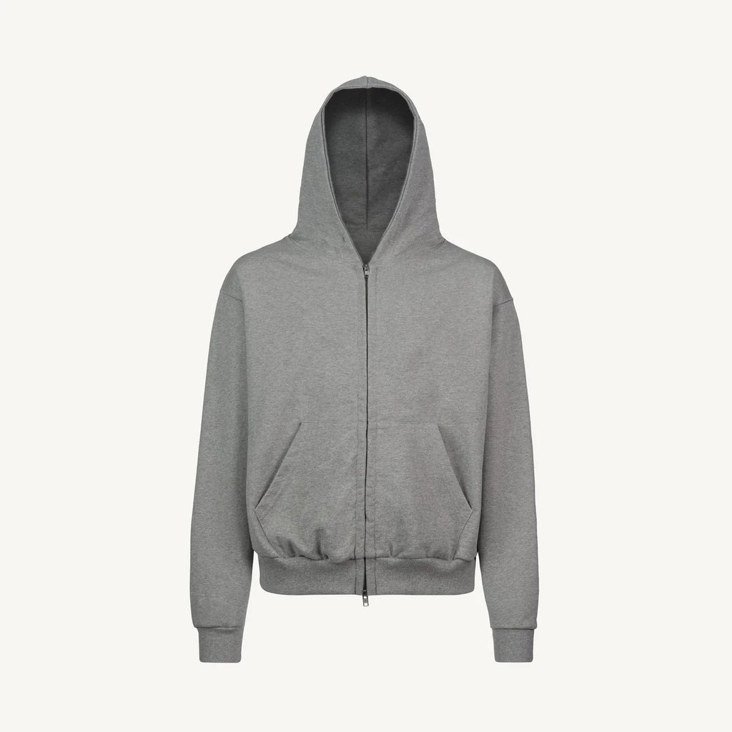 DANSÈLL COTTON ZIP HOODIE (GREY MARL)