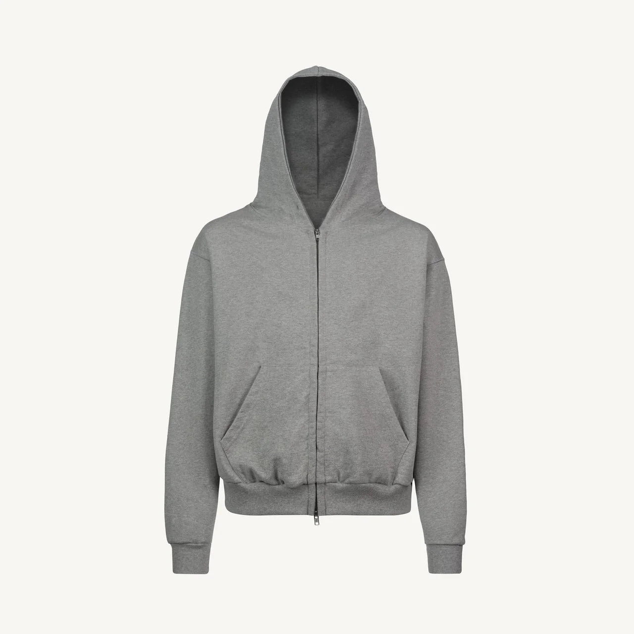 DANSÈLL COTTON ZIP HOODIE (GREY MARL)