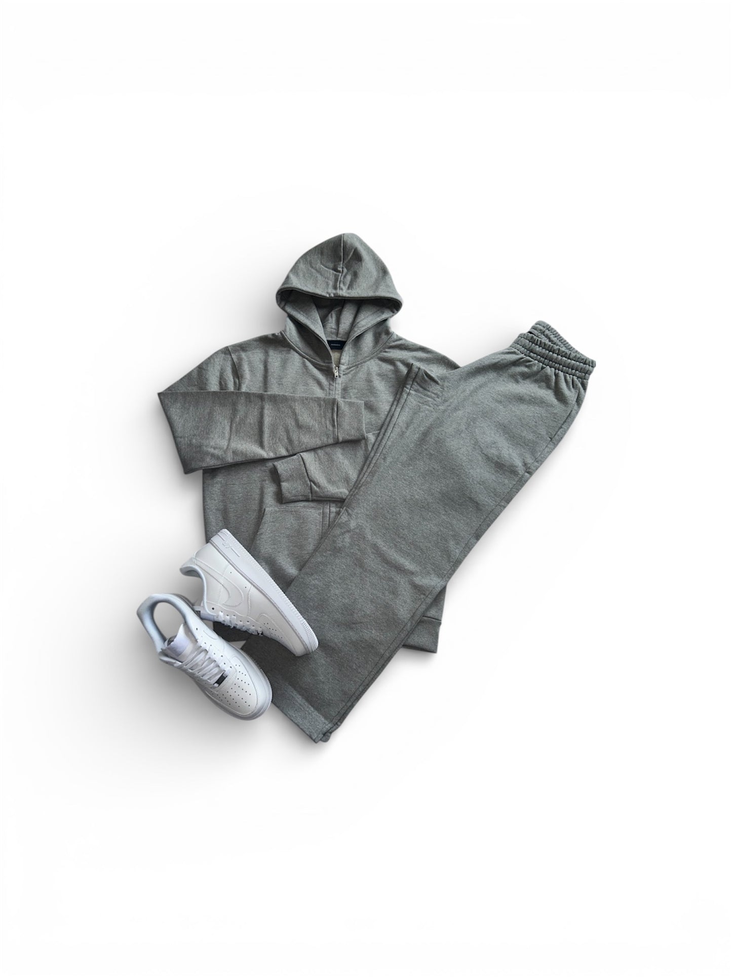 DANSÈLL COTTON ZIP HOODIE (GREY MARL)