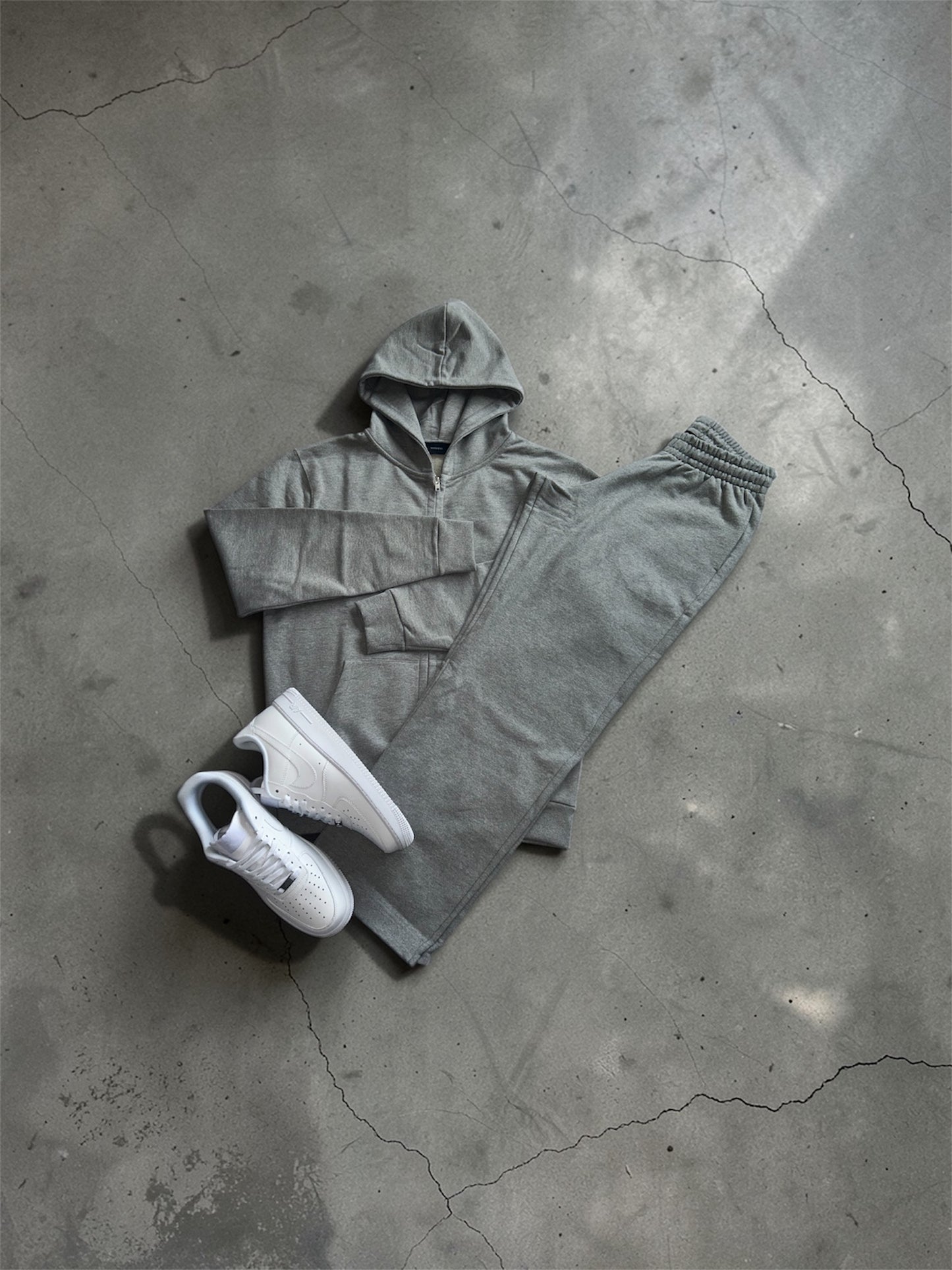 DANSÈLL COTTON ZIP HOODIE (GREY MARL)