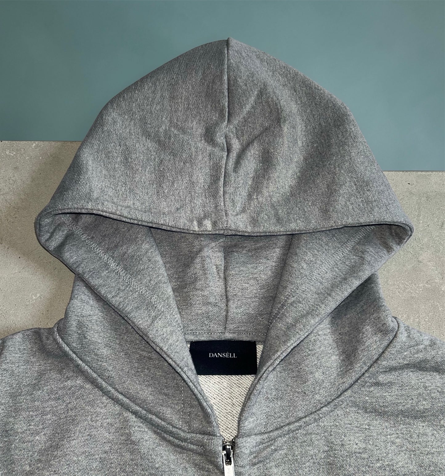 DANSÈLL COTTON ZIP HOODIE (GREY MARL)